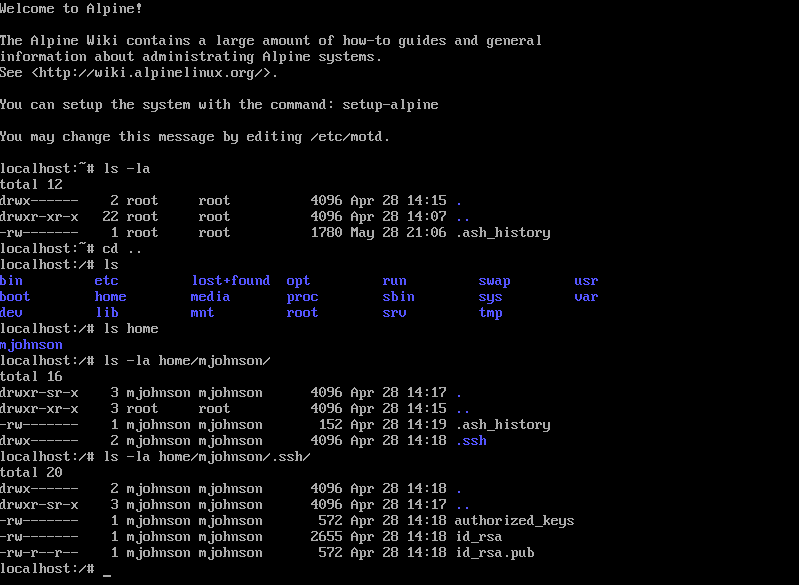 Screenshot of Alpine